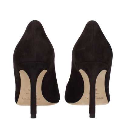 Jimmy Choo – Pumps mit hohem Absatz aus braunem Leder