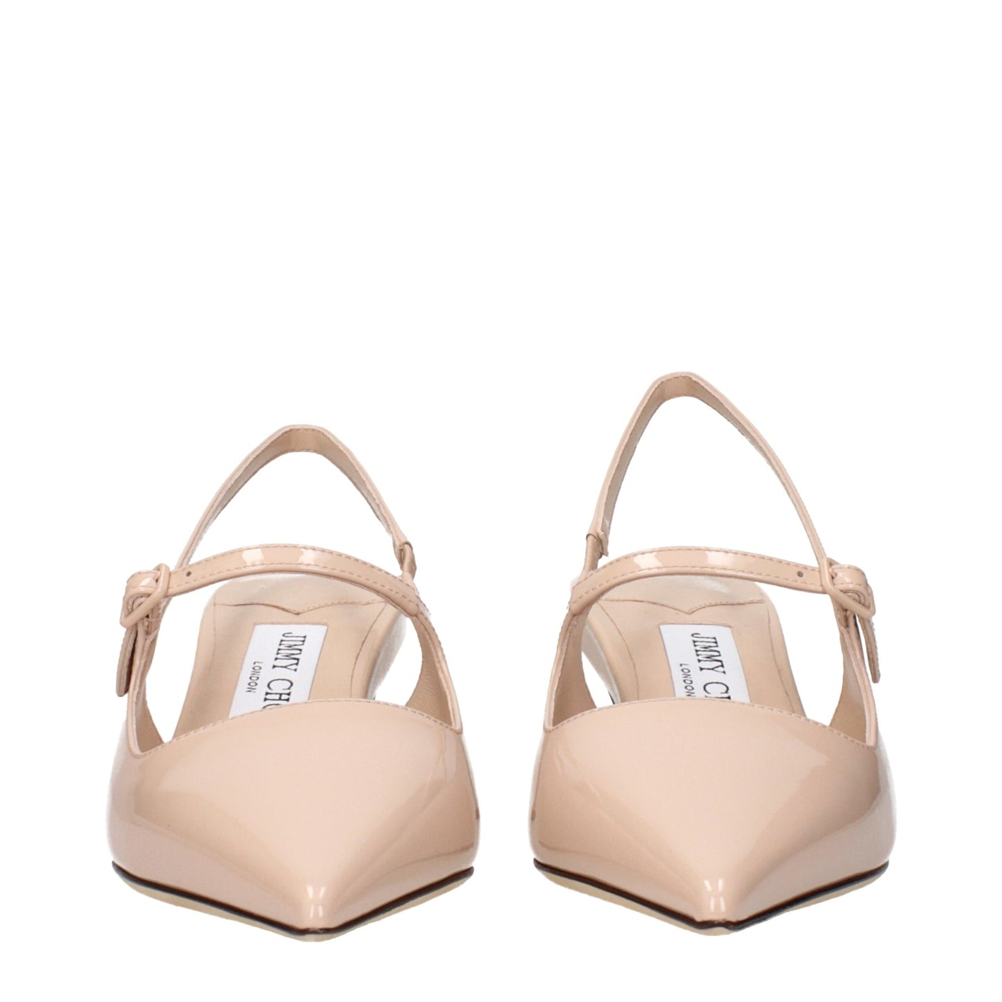 Jimmy Choo – Rosafarbene Pumps aus Leder mit mittlerem Absatz