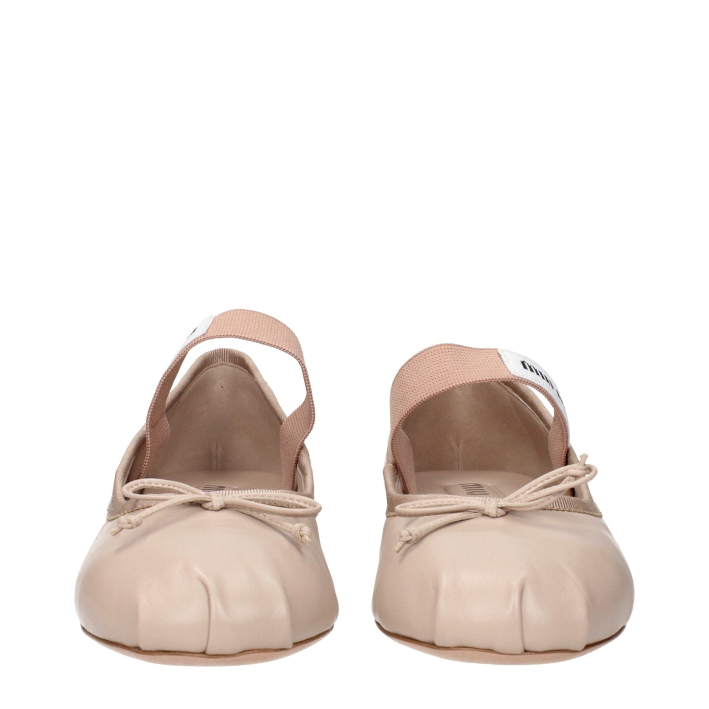 Miu Miu – Rosafarbene Ballerinas aus Leder