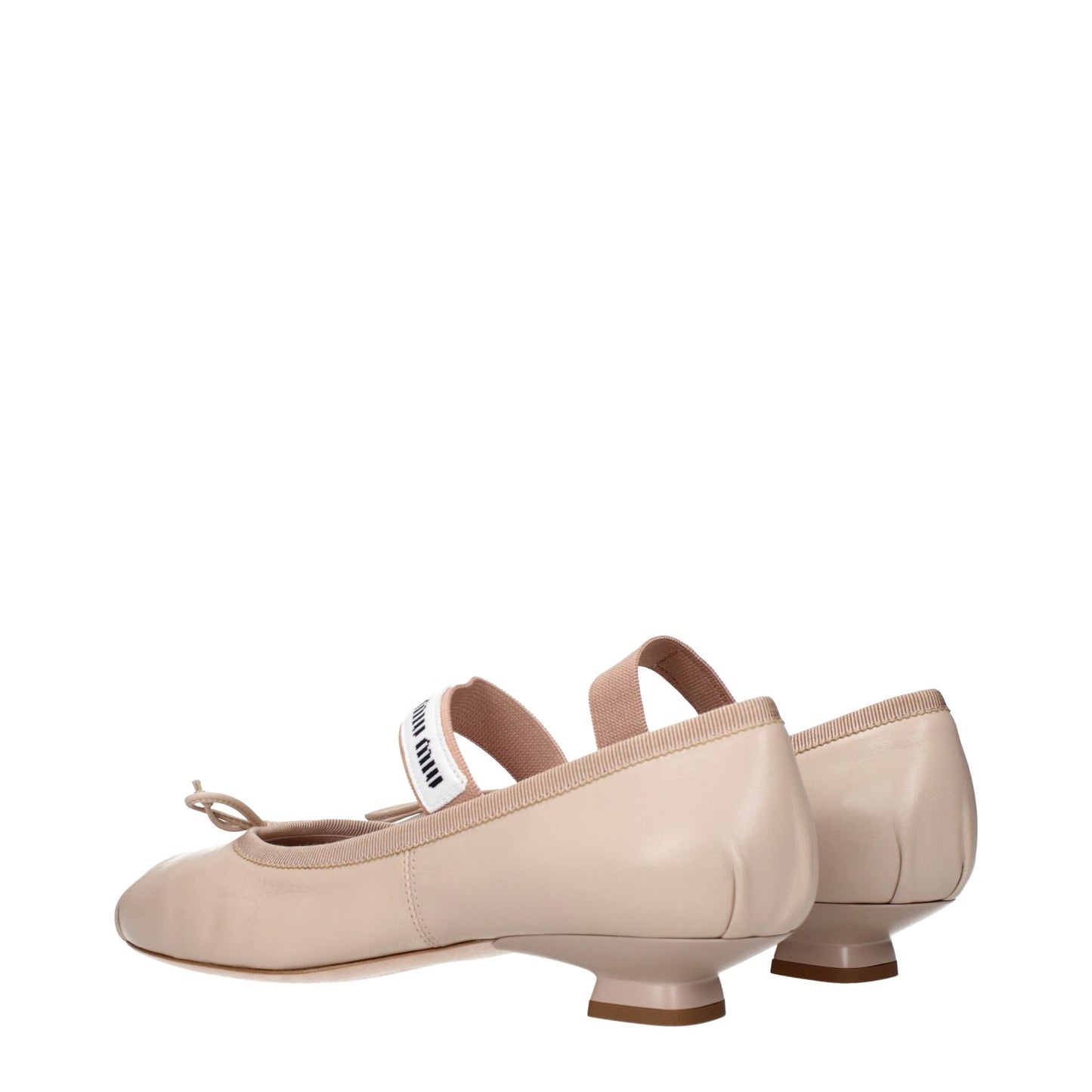 Miu Miu – Rosafarbene Ballerinas aus Leder