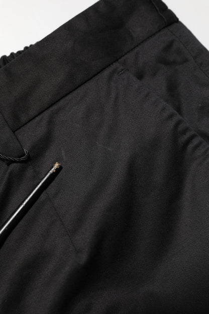 Dolce &amp; Gabbana Schwarze, schmal zulaufende Baumwollhose für Herren