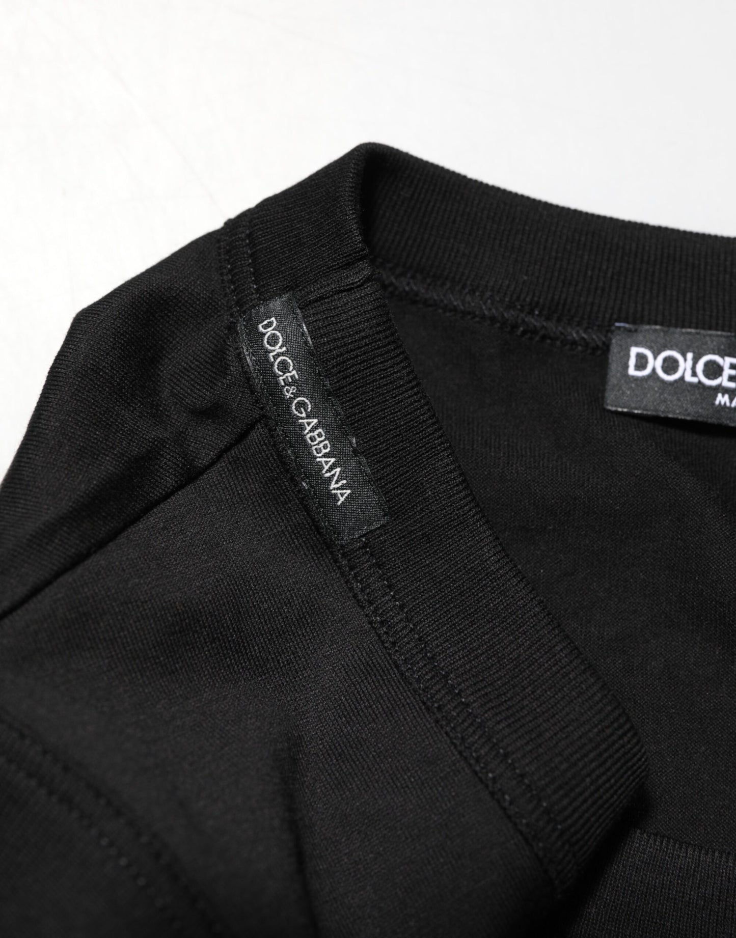 Dolce &amp; Gabbana Schwarzes ärmelloses Unterwäsche-Tanktop aus Baumwolle für Herren