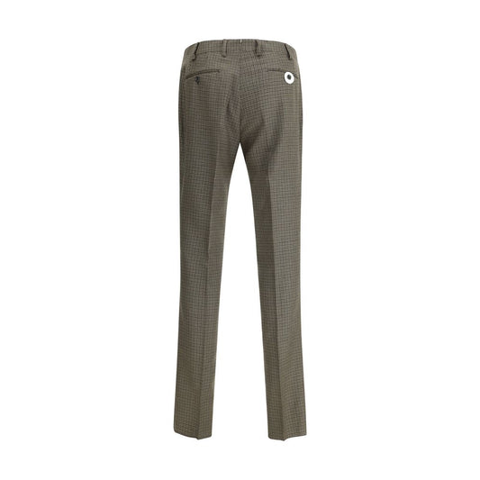 Germano Brown Fleece Wool Casual Pants