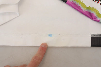 Dolce &amp; Gabbana Bluse mit mehrfarbigem Print, Baumwoll-Tanktop mit TV-Print