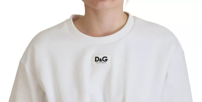 Dolce &amp; Gabbana – Weißes T-Shirt mit Korsett-Stretch-Oberteil aus Baumwolle