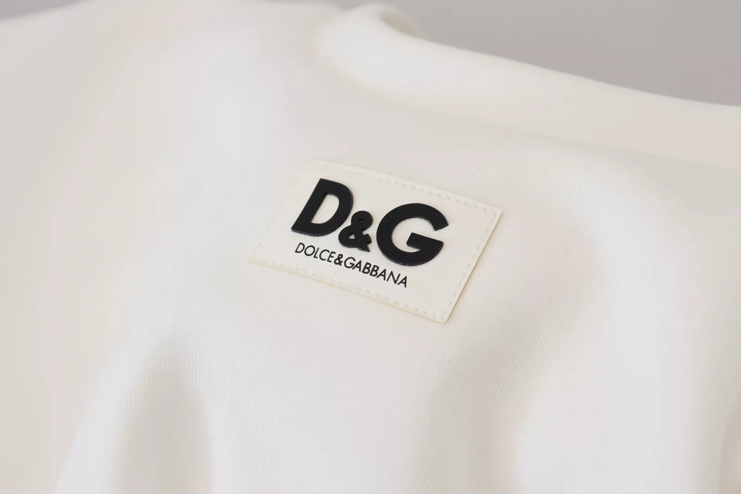 Dolce &amp; Gabbana – Weißes T-Shirt mit Korsett-Stretch-Oberteil aus Baumwolle