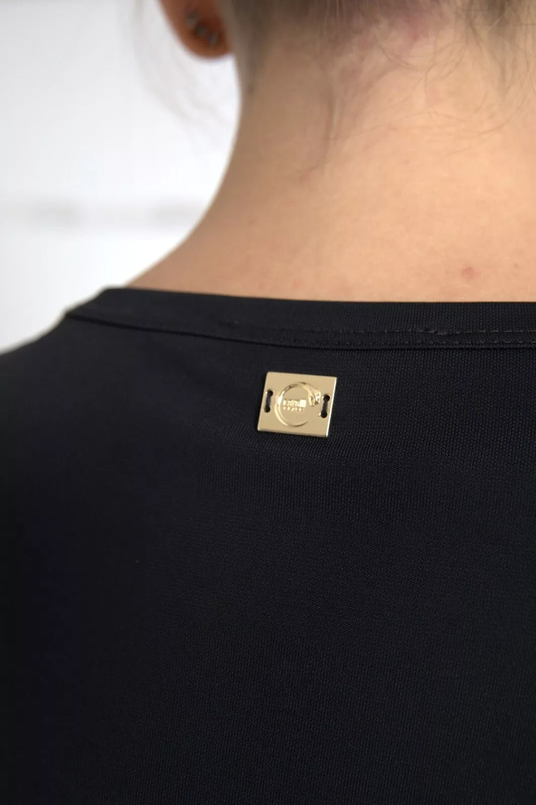 Roberto Cavalli – Schwarzes CLASS-T-Shirt aus Viskose mit Rundhalsausschnitt