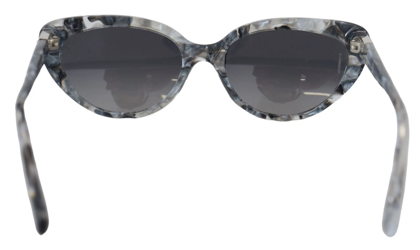 Dolce &amp; Gabbana DG4194 – Graue Acetat-Sonnenbrille mit Logo-Plakette und Cat-Eye-Gläsern
