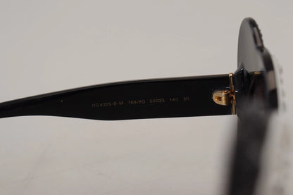Dolce &amp; Gabbana DG4325BM Sonnenbrille aus Acetat mit Kristallen in Weiß und Schwarz
