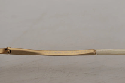 Dolce &amp; Gabbana DG2159B Beige Gold Stroh Schmetterling Kristalle Sonnenbrille