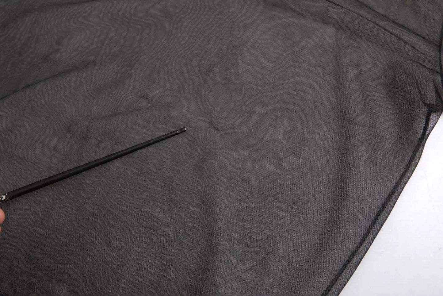 Dolce &amp; Gabbana – Transparentes Blusenoberteil mit Rollkragen und schwarzem Netzstoff