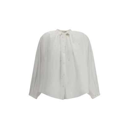 Forte_Forte Voile-Shirt mit Stickerei