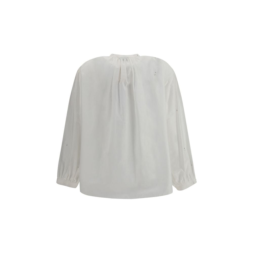 Forte_Forte Voile-Shirt mit Stickerei