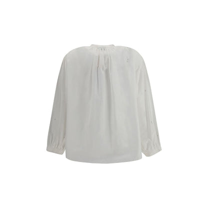 Forte_Forte Voile-Shirt mit Stickerei