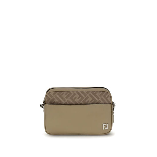 Fendi Schultertasche aus beigem Leder