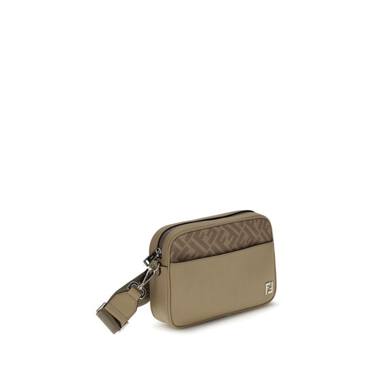 Fendi Schultertasche aus beigem Leder