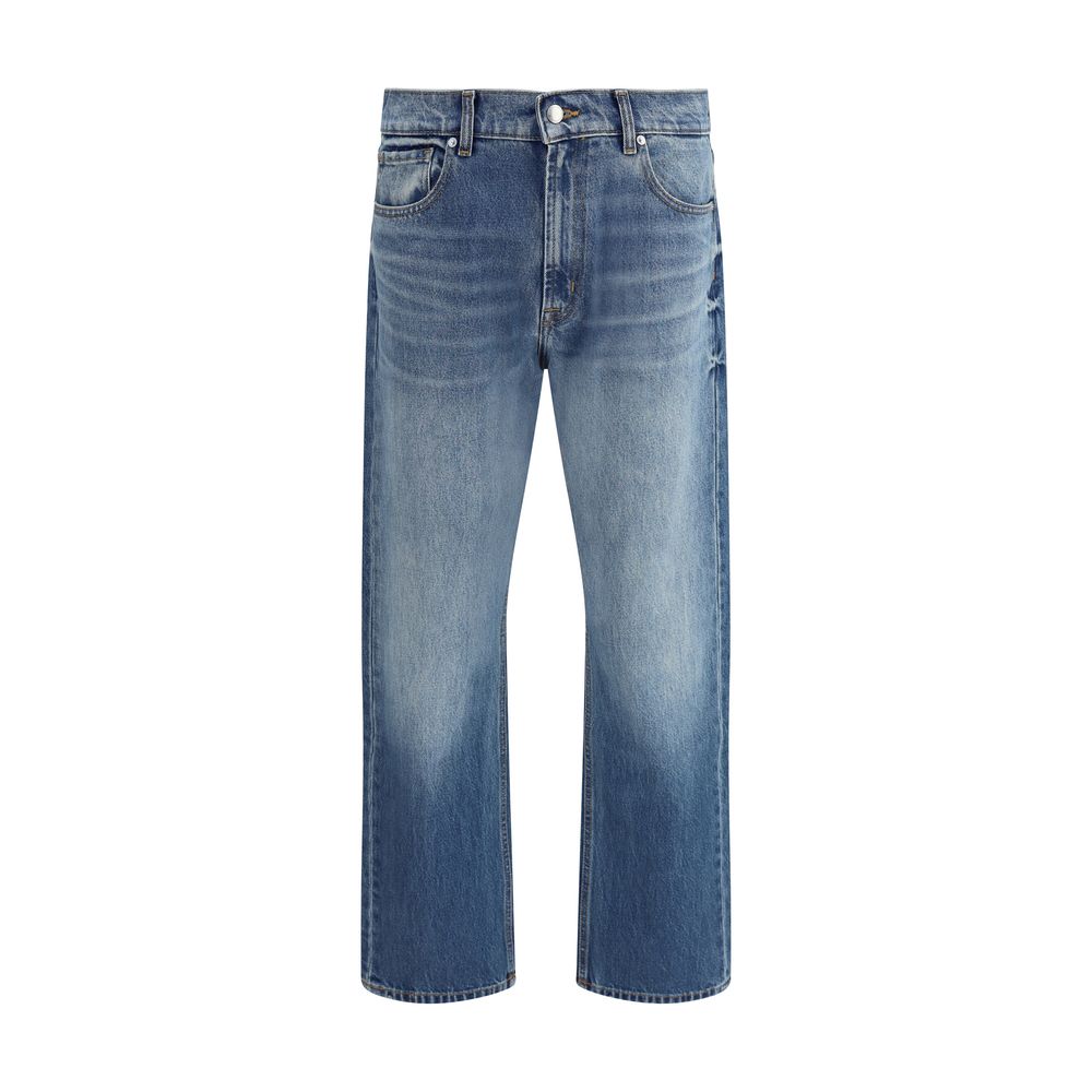7FOR Blaue Baumwoll-Jeans mit geradem Bein