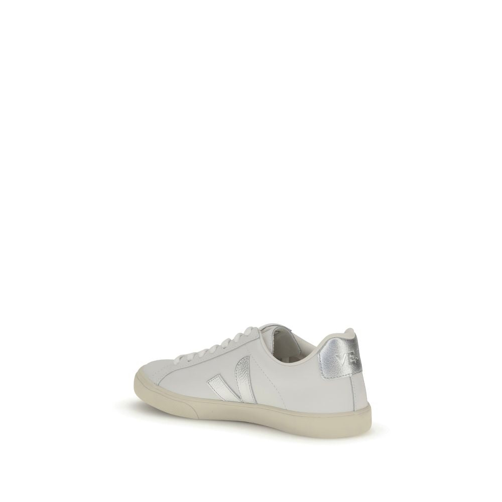 Veja White Calf Leather Bos Taurus Low Top Sneakers