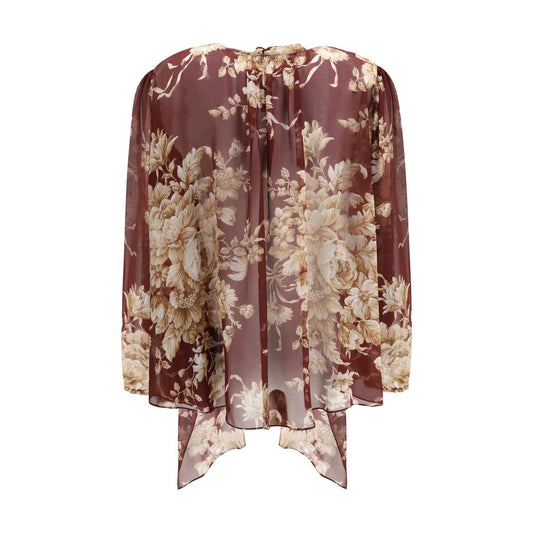 Dolce &amp; Gabbana Seidenchiffon-Blumenhemd