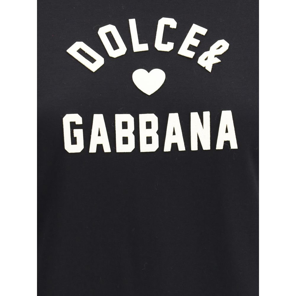 Dolce &amp; Gabbana Schwarzes Baumwoll-T-Shirt