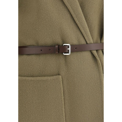 Jacob Cohen brauner Wollmantel aus Fleece