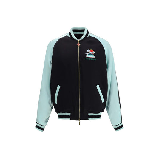 Casablanca Zweifarbige Satin-Bomberjacke
