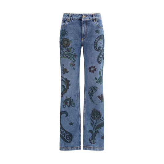 Etro – Schlagjeans mit Blumen- und Bienenprint