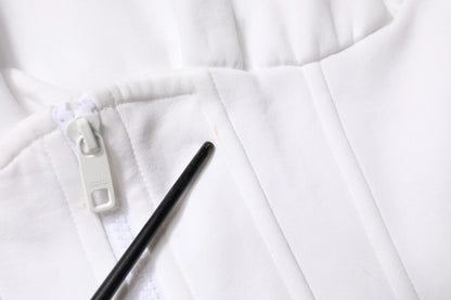 Dolce &amp; Gabbana – Weißes T-Shirt aus Stretch-Baumwolle mit Korsett