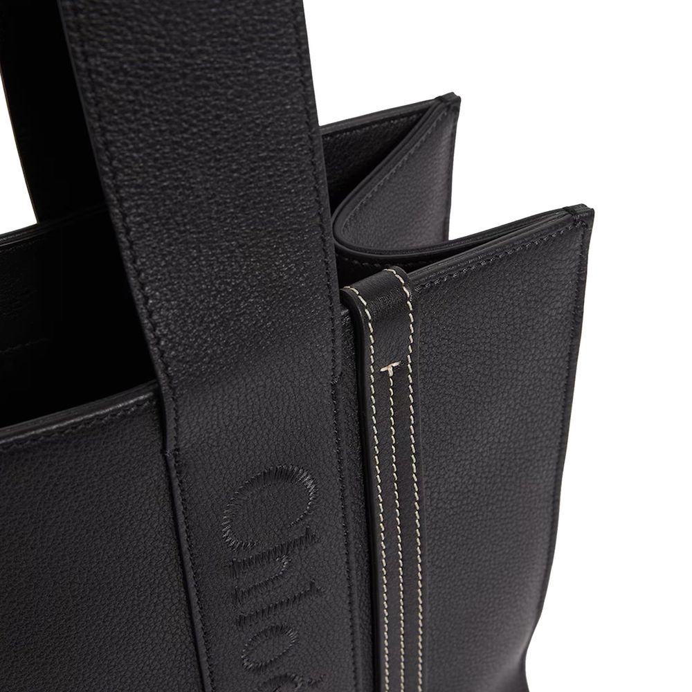 Chloé Chloe Woody Mittelgroße Tragetasche aus Leder