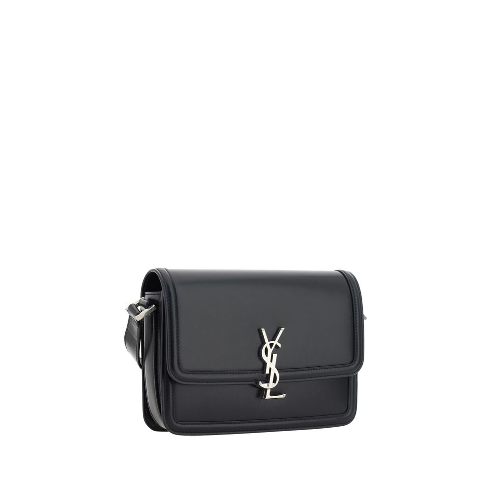 Saint Laurent Schultertasche aus schwarzem Kalbsleder (Bos Taurus)