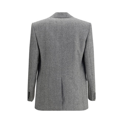 Saint Laurent Prince de Galles Wollflanell-Blazer