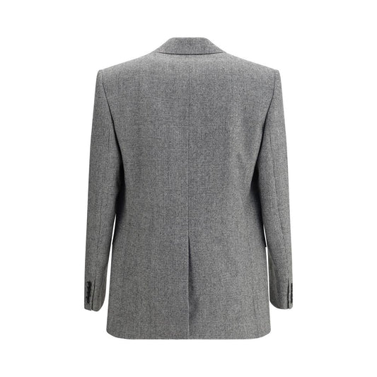 Saint Laurent Prince de Galles Wollflanell-Blazer