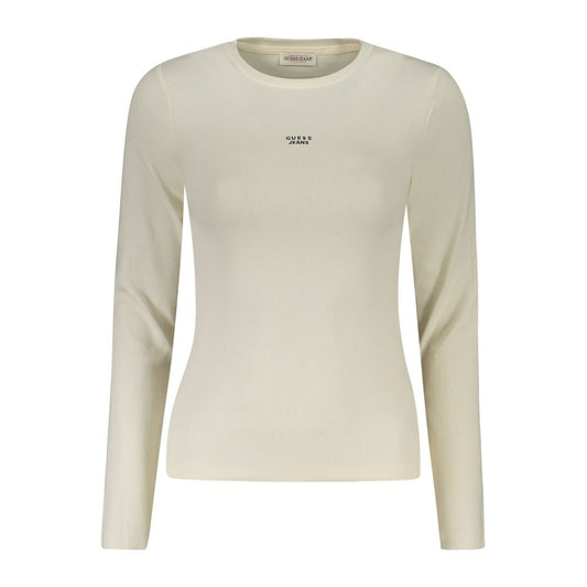 Guess Jeans Weißes Baumwoll-T-Shirt für Damen
