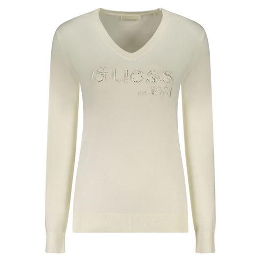 Guess Jeans Weißer Viskose-Pullover für Damen