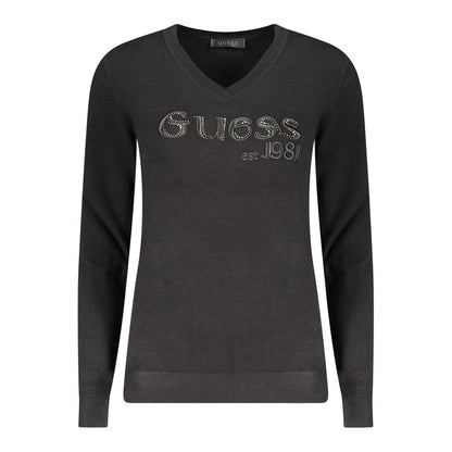 Guess Jeans – Schwarzer Viskose-Pullover für Damen