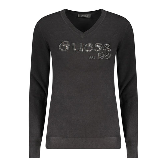 Guess Jeans – Schwarzer Viskose-Pullover für Damen