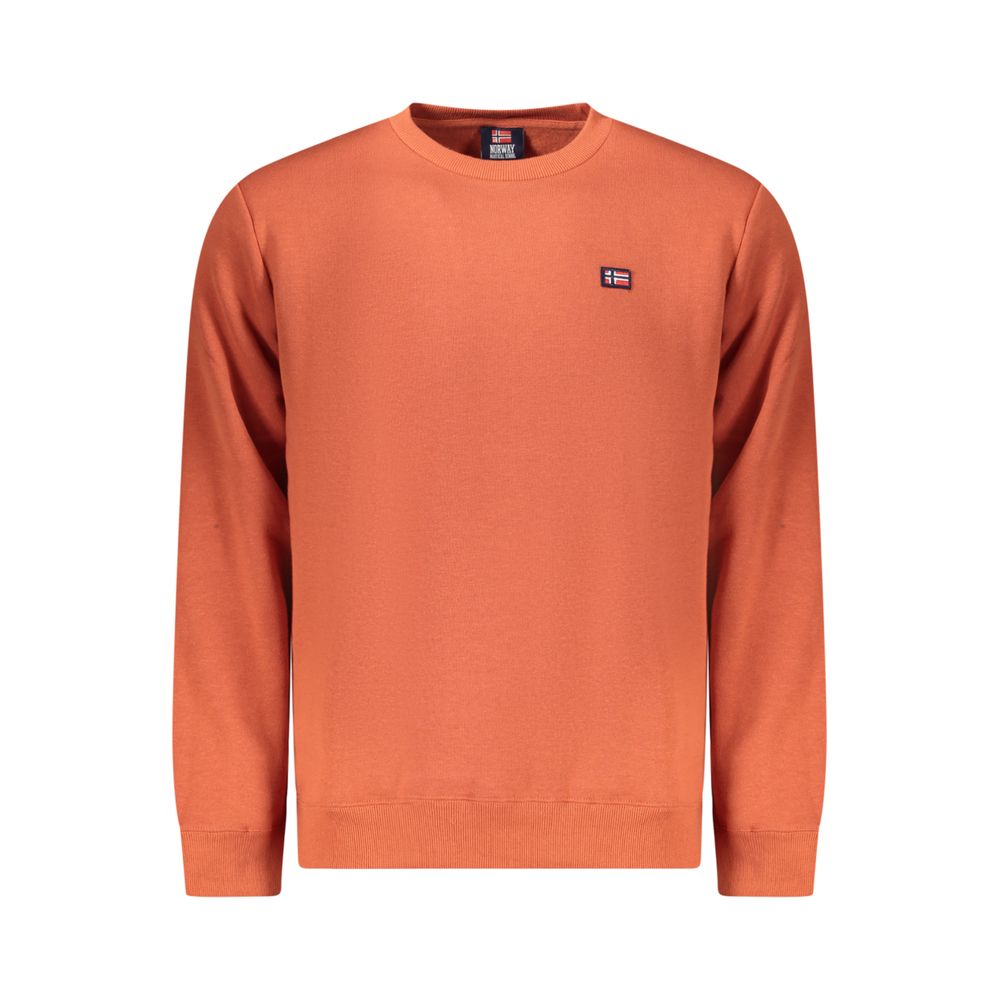Norwegen 1963 Orangefarbener Baumwollpullover für Herren