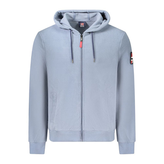 Norway 1963 Blue Polyester Men's Hooded Sweater