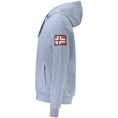 Norway 1963 Blue Polyester Men's Hooded Sweater