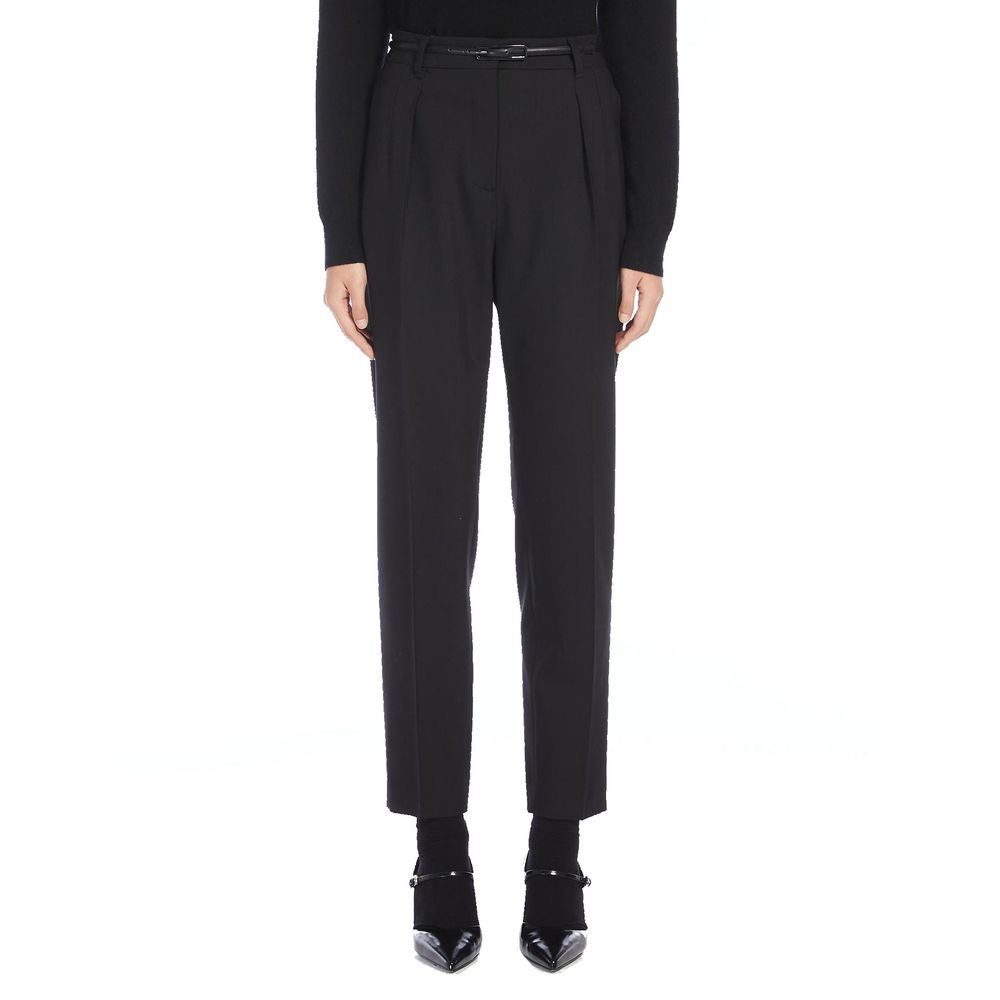 Max Mara Schwarze Elastan-Kleidungs-Hose