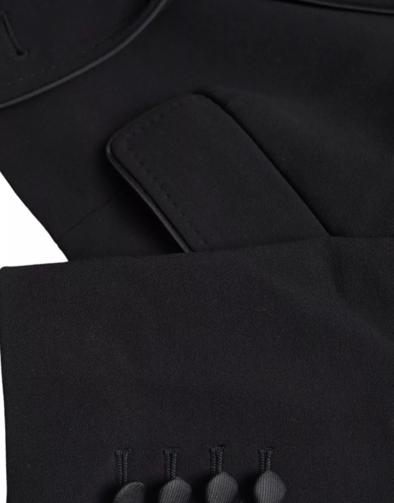 Dolce &amp; Gabbana – Kurze, einreihige Jacke aus schwarzer Wolle