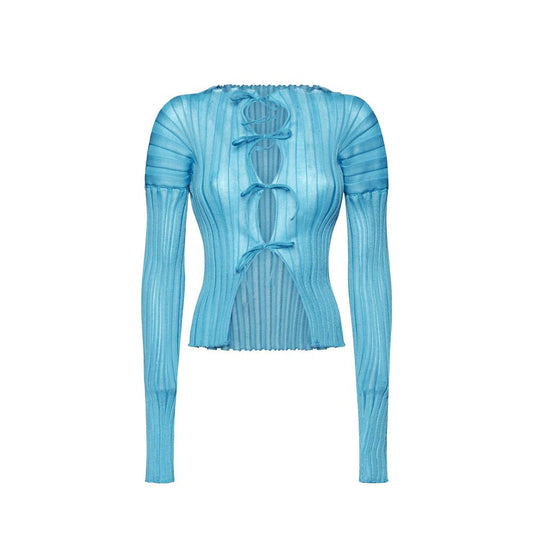 A. ROEGE HOVE Blauer Baumwoll-Cardigan