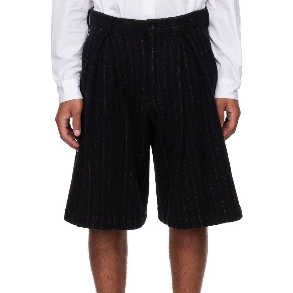 Comme Des Garçons Schwarze Nylon-Shorts
