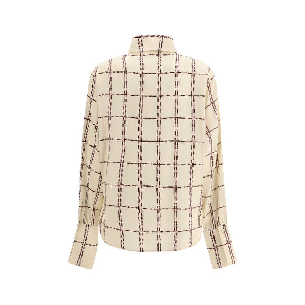 Crida Milano Cream Silk Pattern Shirt