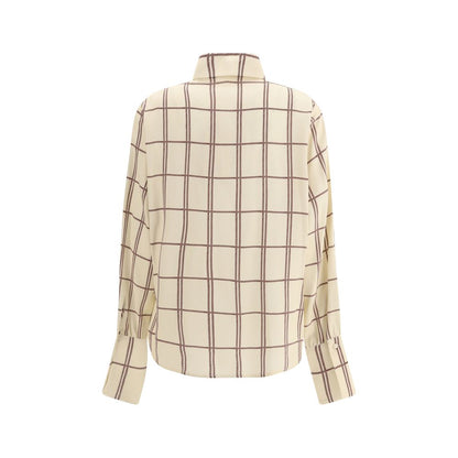 Crida Milano Cream Silk Pattern Shirt