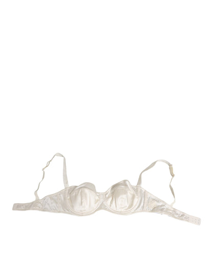 Dolce &amp; Gabbana Balconnet-Dessous-BH in Weiß aus Seidensatin