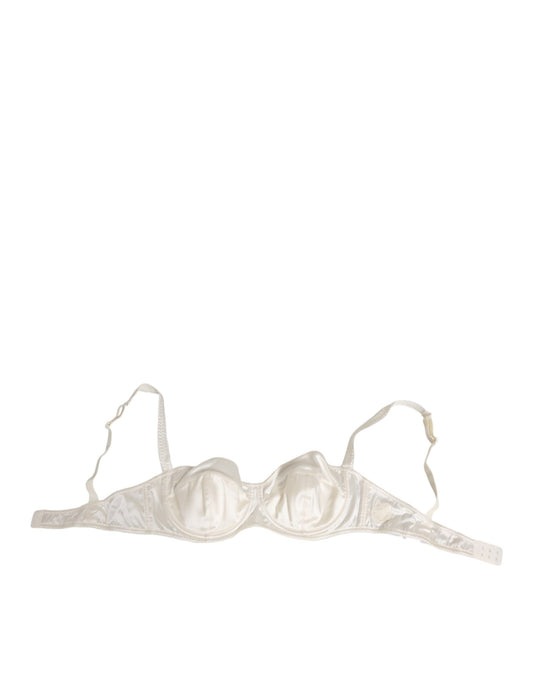 Dolce &amp; Gabbana Balconnet-Dessous-BH in Weiß aus Seidensatin