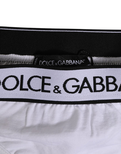 Dolce &amp; Gabbana – Tanga aus Modalbaumwolle mit weißem Logobund