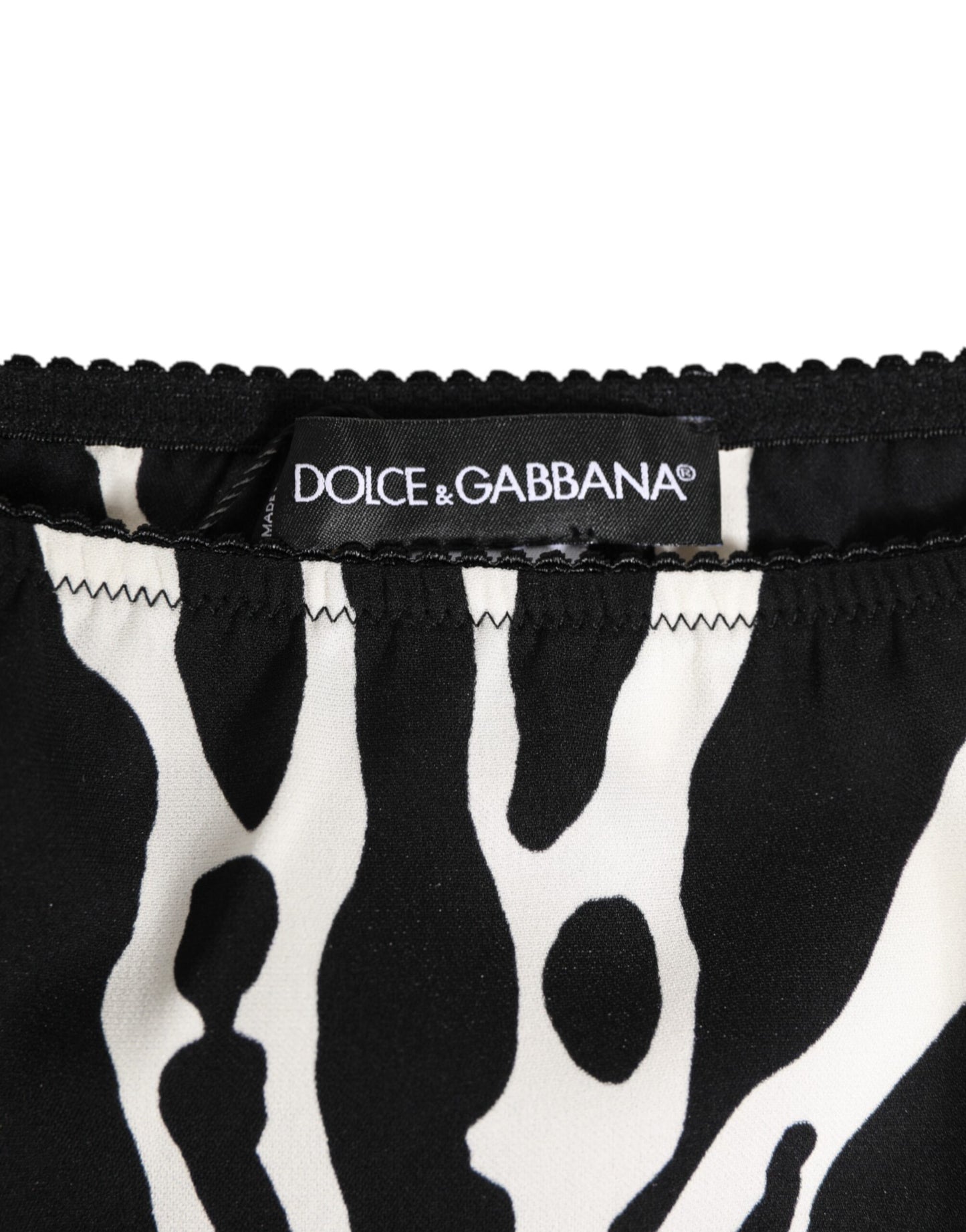 Dolce &amp; Gabbana – Slip mit Zebra-Print in Schwarz und Weiß