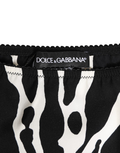 Dolce &amp; Gabbana – Slip mit Zebra-Print in Schwarz und Weiß